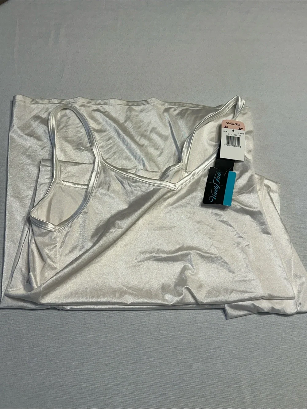 Vanity Fair Satin Slip Chemise - White 32’’